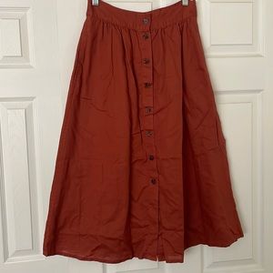 Madewell Button Midi Skirt 2